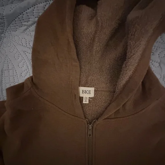 BKE Men's Chocolate Zip-Up Hoodie - Picture 2 of 6